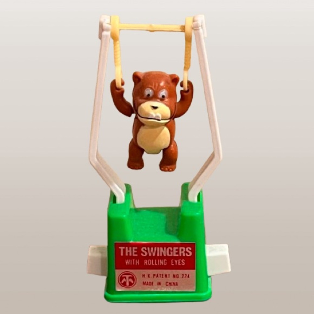 The Swingers with Rolling Eyes Collectible Brown Bear Acrobatic Toy